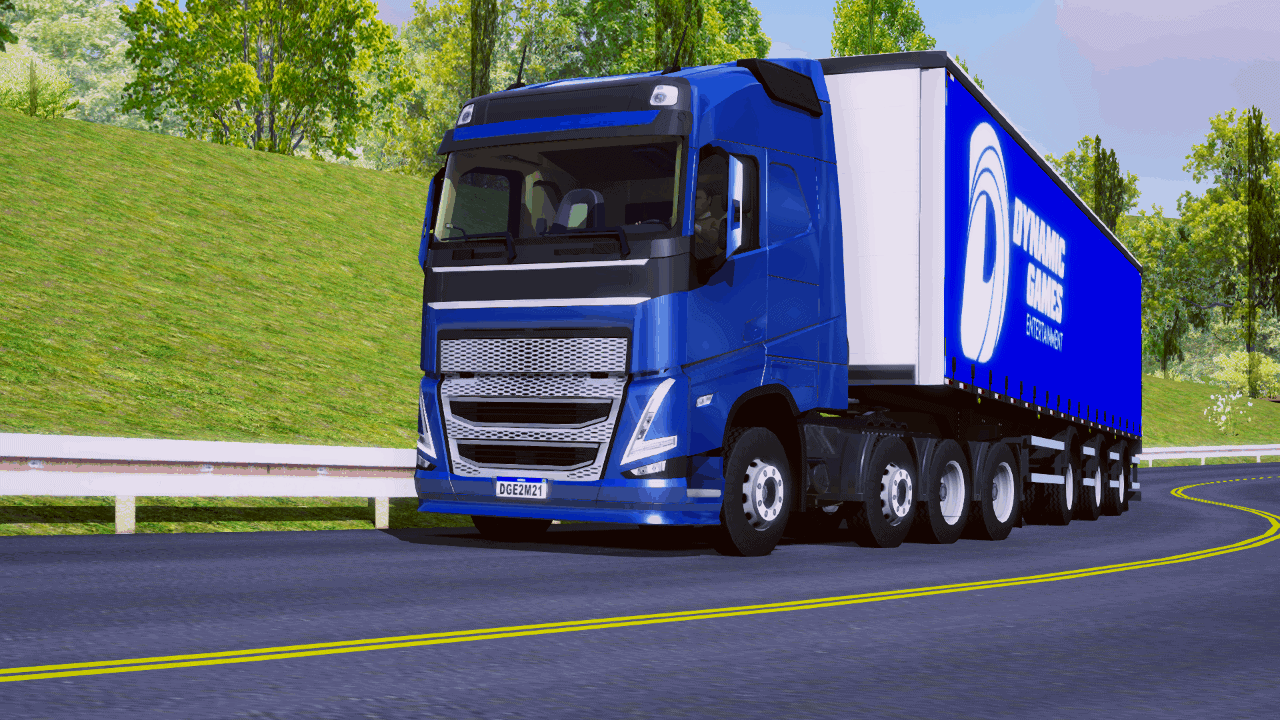 Um modelo de caminhão do jogo simulador de caminhão